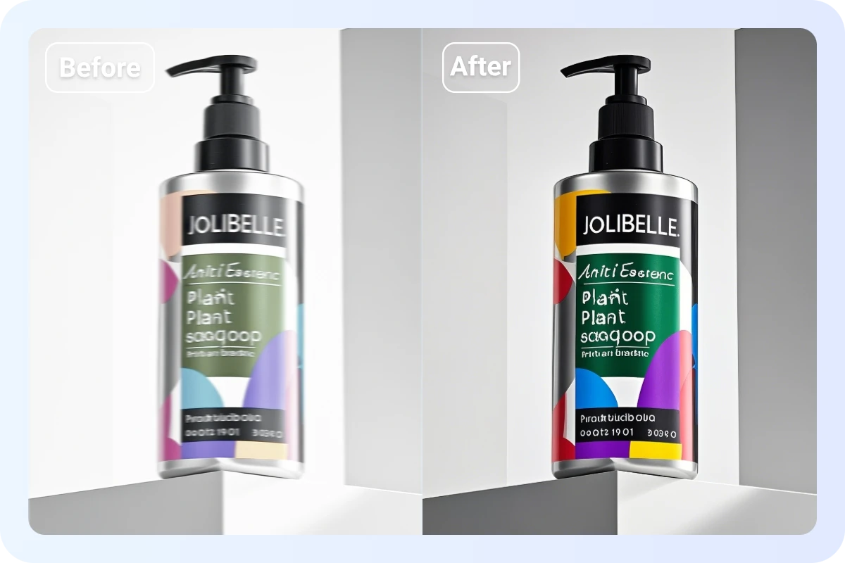 Before and after AI background removal for portrait