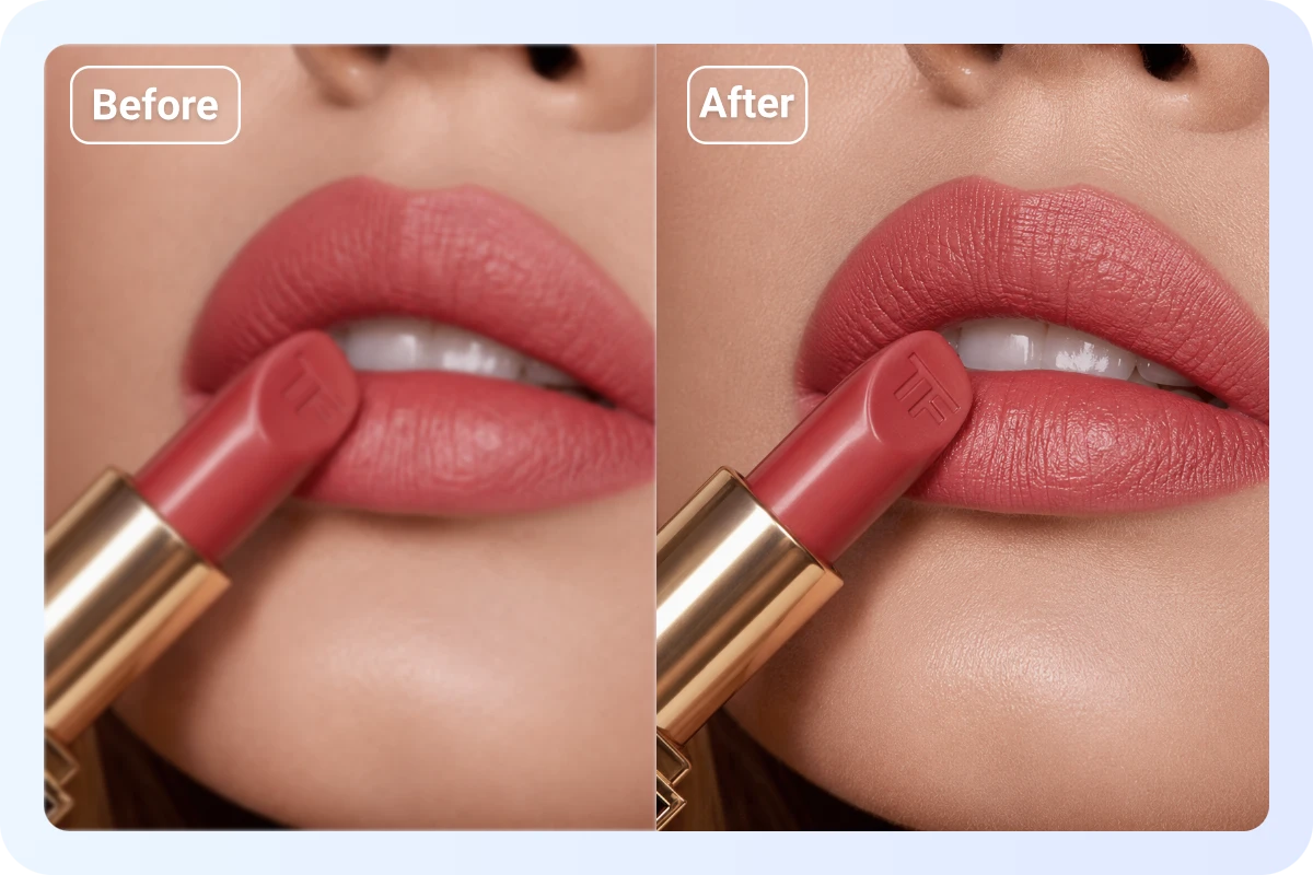 Before and after AI background removal for portrait